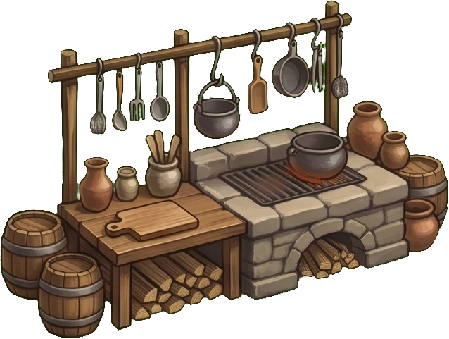 Kitchen at top tier